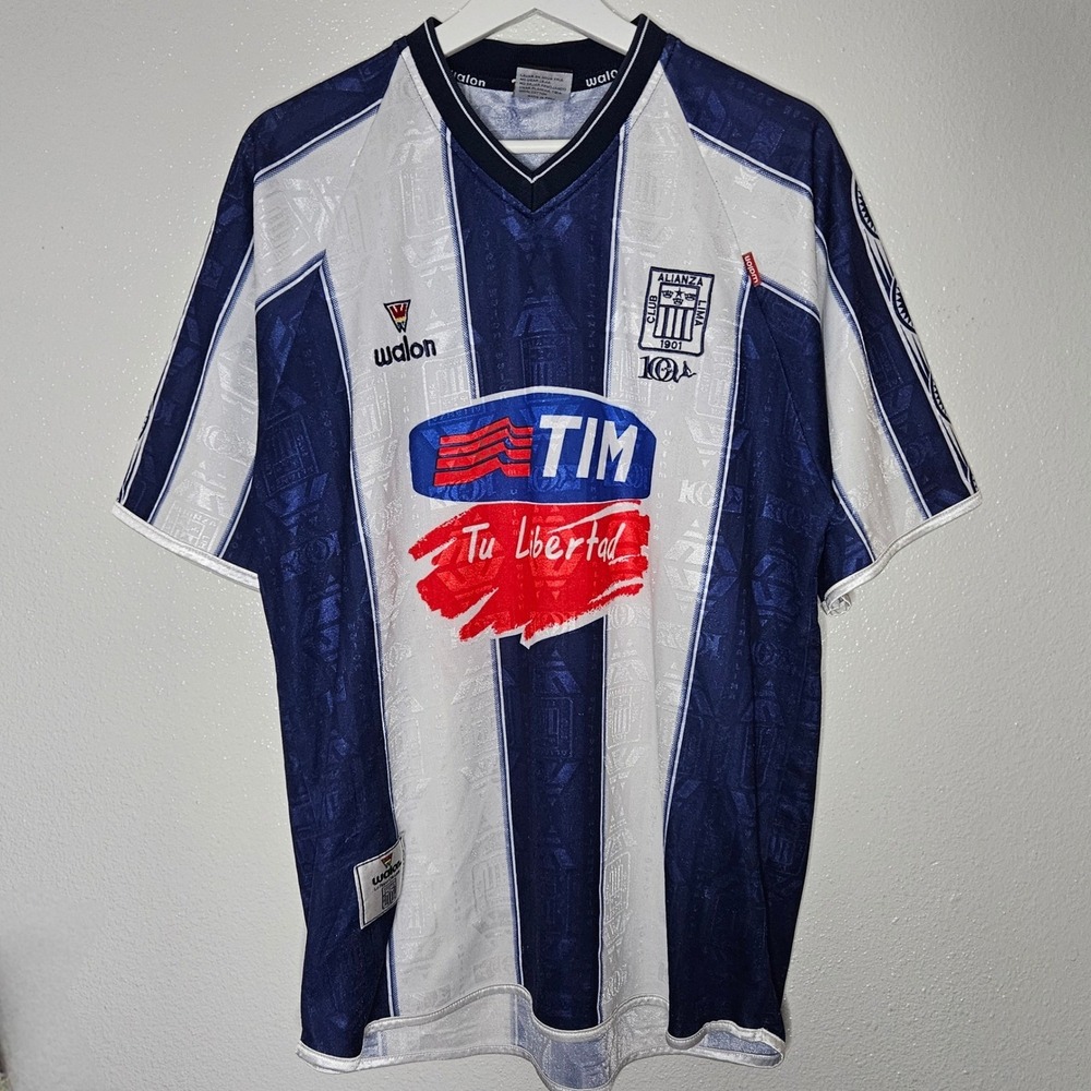 Walon‎ Alianza Lima Soccer Jersey Blue White Striped